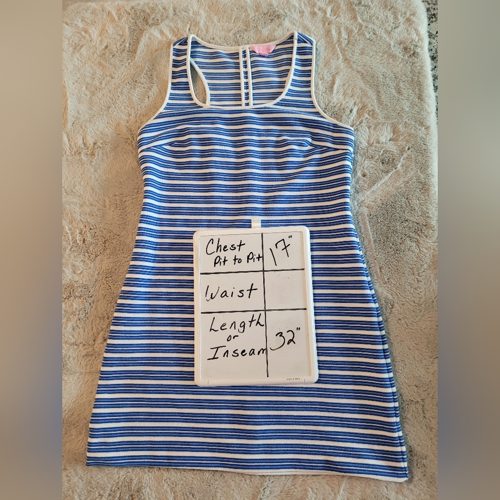 Lilly Pulitzer blue & white striped Dress